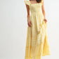 Sunshine Smocked Maxi Dress Eyelet Ruffle Sleeves