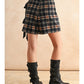 Plaid Pattern Wrap Skirt