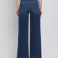 High Rise Patch Pocket Trouser Hem Wide Jeans