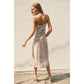 Fair Play Ruched and Slit Midi Dress