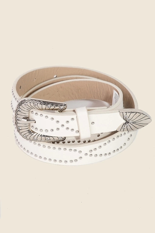 Studedd Intricate Western Buckle Belt