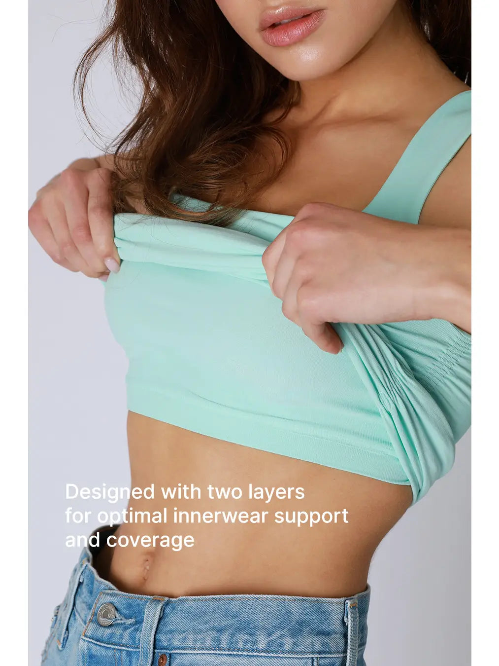 Clean Line Square Shirred Top