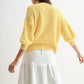 Textured Knit Cardigan with 3D Button