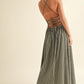 Gingham Pattern Maxi Dress