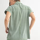 Mineral Wash Half Button Tee