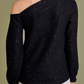 Long Sleeve One Shoulder Sequin Top