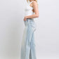 High Waist Retro Wide Leg Denim Jeans