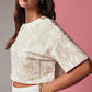 Textured Crop Top and Mini Skirt Set