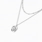 Cowboy Hat Figure Pendant Double Layer Necklace