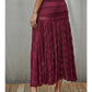 Knit Nylon Spandex Lace Maxi Skirt