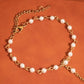 Windsor 18K Gold Non-Tarnish Pearl Hand Chain Bracelet