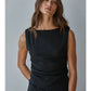 Knit Viscose Spandex Layered Sleeveless Top