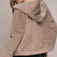 Faux Fur Zip Up Hoodie Jacket