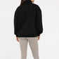 Cotton Blend Fleece Mock Neck Pullover Sweater