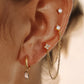 Roussa 18K Gold Non-Tarnish Cz Chain Earring Set