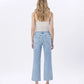 High Rise Crop Slim Wide Jeans
