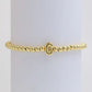 Initial Monogram Bubble Stretch Bead Bracelet