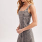Square Neck Sleeveless Denim Dress