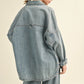 Washed Snap Button Denim Shacket