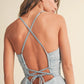 Washed Denim Romper