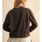 Color Contrast Button Front Cardigan