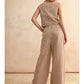Striped Pattern Wide Leg Pants
