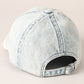 Embossed American Flag Denim Baseball Cap