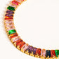 Hazel 18K Gold Multicolor Cz Chain Bracelet