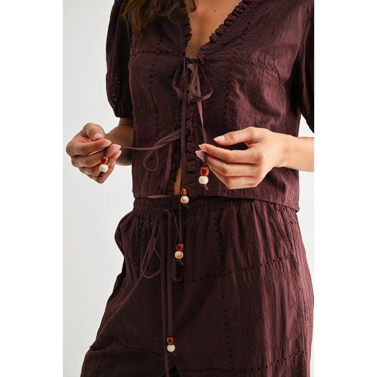 Embo Puff Sleeve Top