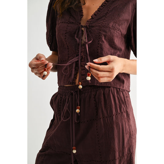 Embo Puff Sleeve Top