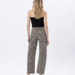 High Rise Leopard Print Barrel Jeans