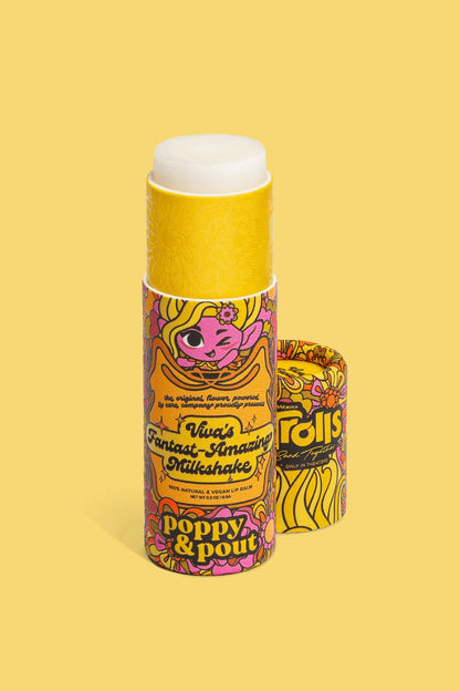 Trolls Band Together, Vegan Lip Balm, Viva's Fantast-Amazing Milkshake