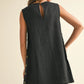 Button Detail Linen Dress