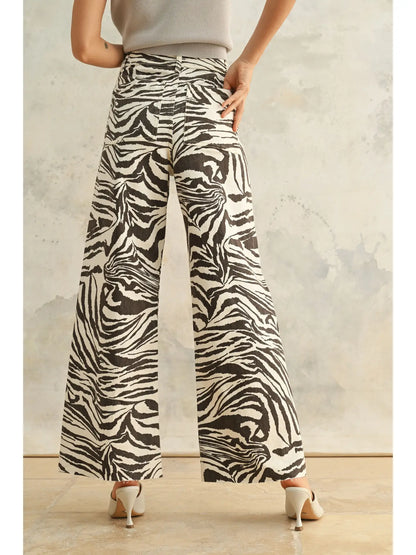 Zebra Print Stretch Pants