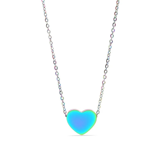 18K Gold Stainless Steel Blank Heart Necklace
