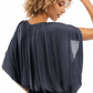 Grecian Drape Bubble Blouse