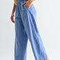 Pinstripe Wide-Leg Trousers