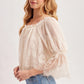 Off the Shoulder Ruffled Lace Blouse