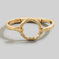 Hammered Circle Hook Bangle Bracelet