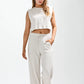 Elastic Waist W/Drawstring Loose Fit Pants