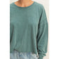 Cross Detail Open Back Long-Sleeve Top