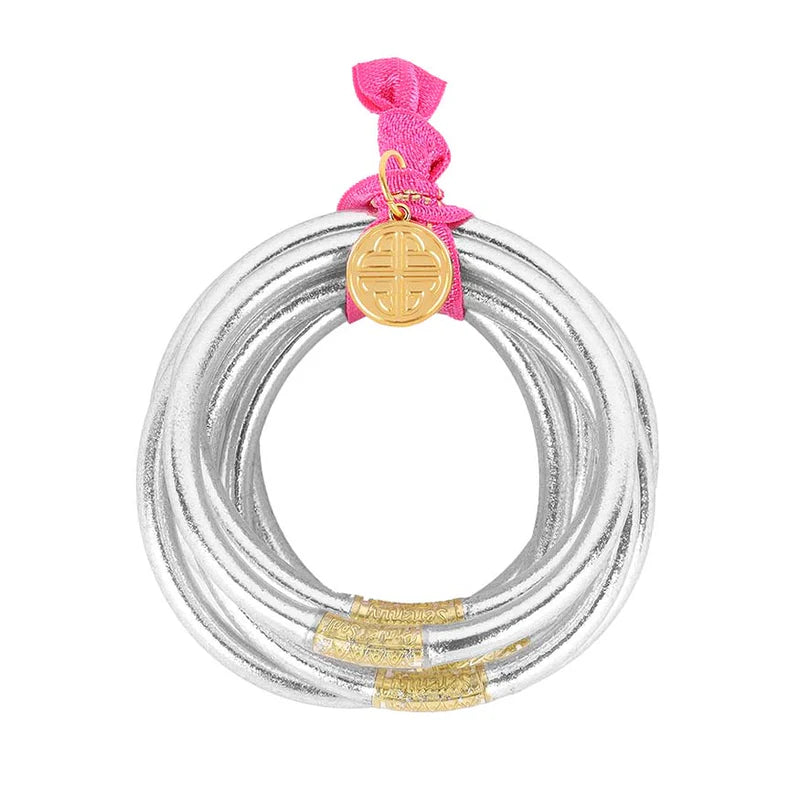 Silver Bangles (Serenity Prayer) - Set of 6