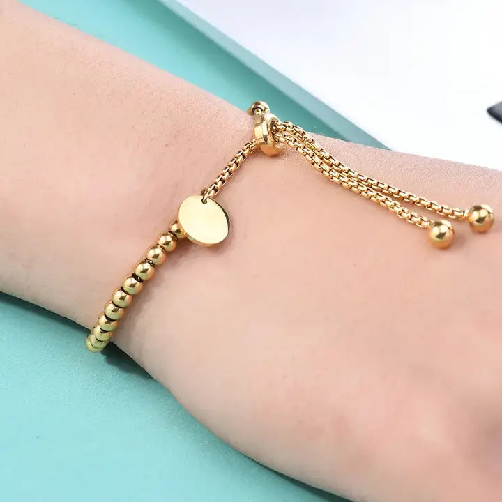 18K Gold Plated stainless steel Bracelet Adjustable