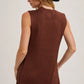 Sleeveless Side Slit & Short Knit Sweater Set