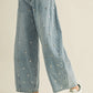 Studded Barrel Denim Pants