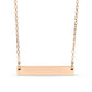 18K Gold Stainless Steel Blank Bar Necklace