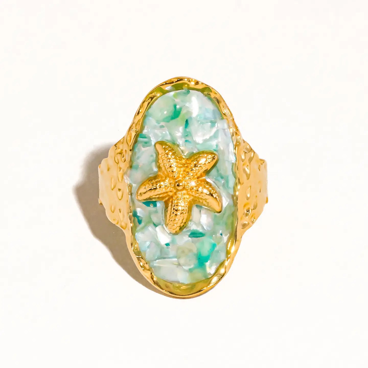 Keshet 18K Gold Non-Tarnish Starfish Ring