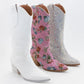 Dazzling Rhinestone Jeweled Mid-Calf Glam Western Boots