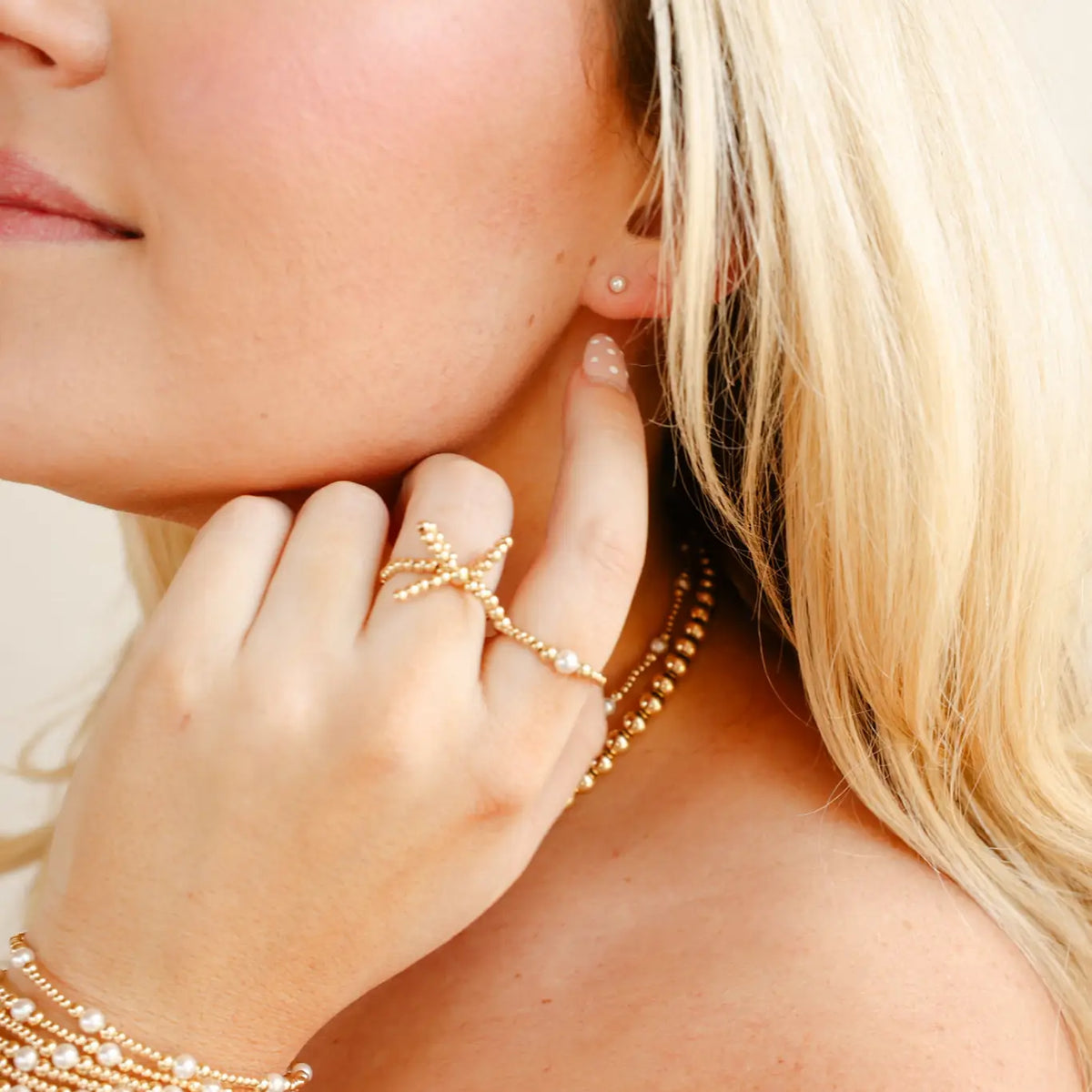 Sutton Pearl Ring in Gold