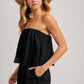 Strapless Embroidered Trim Jumpsuit